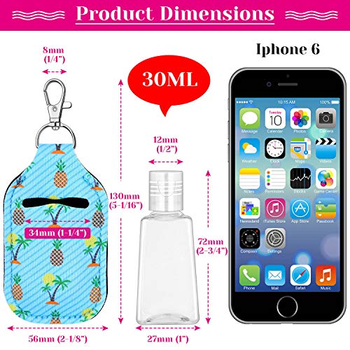 Shynek Hand Sanitizer Holders, 40Pcs Empty Travel Size Bottle And Keychain Holders Set Include 20Pcs Flip Cap Reusable Bottles, 20Pcs Reusable Bottles Keychain Carriers For Hand Sanitizer #TOP2