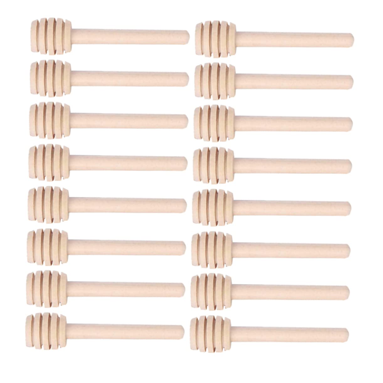 KICHOUSE Sticks Set 24pcs Wooden Honey Stirrer Large Groove for Honey Pot Syrup Stirring