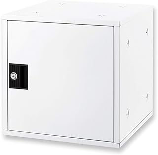 アスカ ミニロッカー 組立式ボックス シューズ対応 SB800W スタッキング可 下駄箱 ホワイト 350×350×350mm