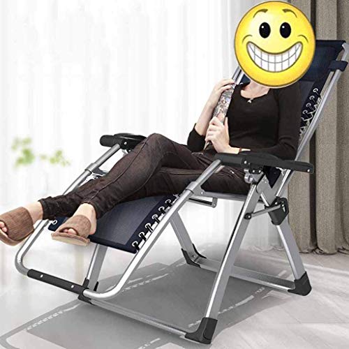 Chaise inclinable pliante zéro gravité en textilène avec structure réglable
