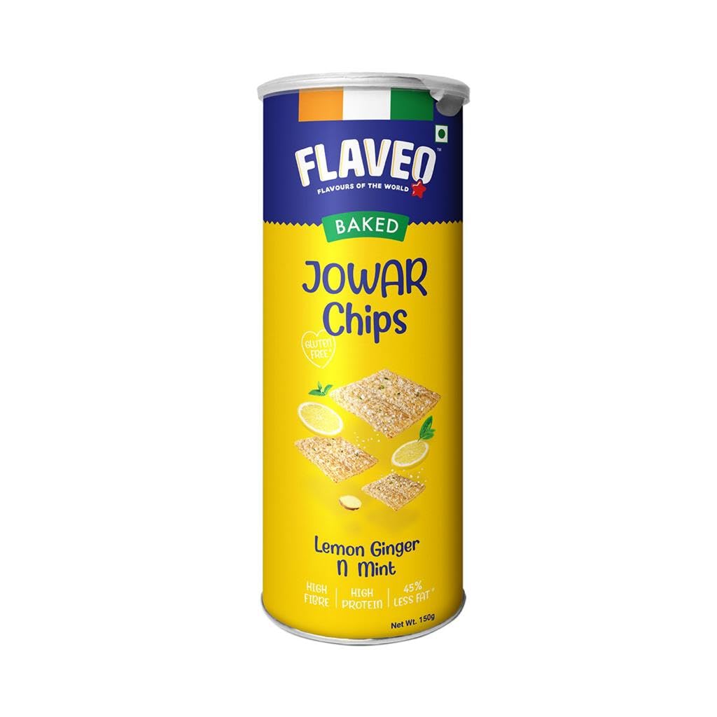 Flaveo Lemon Ginger n Mint Jowar Chips, 5.29 oz ℮ 150 g-image-5