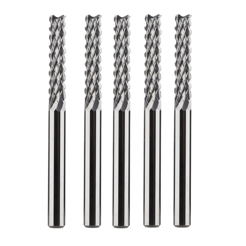 5 fraises en carbure monobloc à bout conique 1/8 D3,175 mm, outils de coupe for circuits imprimés(PCB-D3.1-L17-5pcs)