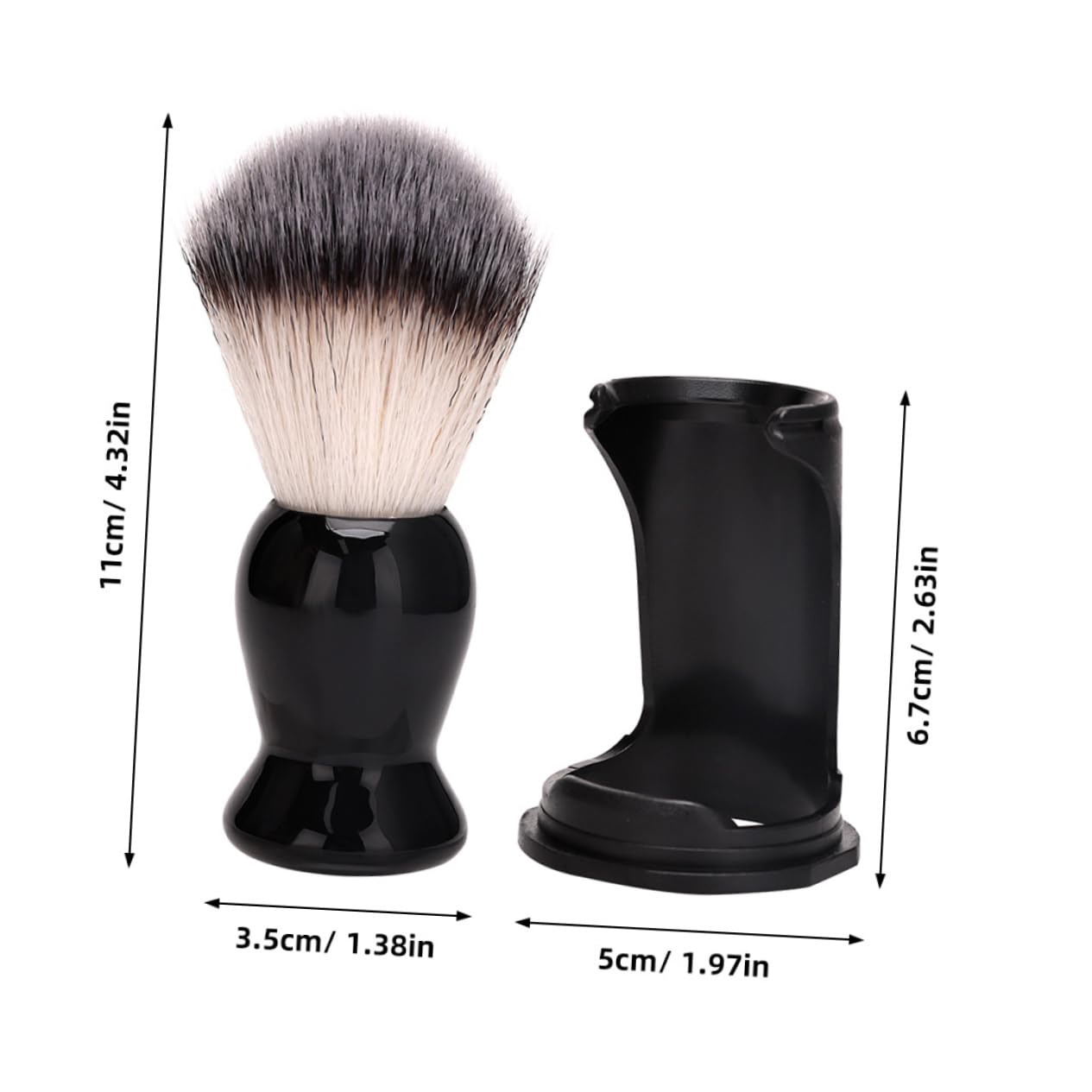 FRCOLOR Men's Shaving Brush Set Large Bowl Beard Brush with Stand for Hair Salon