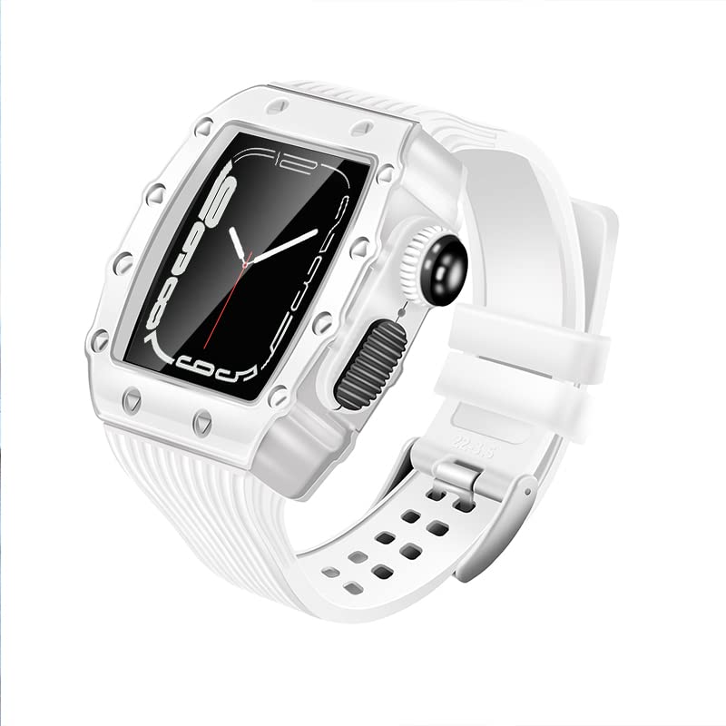 Bracelet en caoutchouc pour iWatch et boîtier acier au quotidien