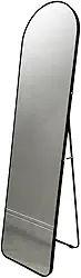 Espelho de Chão para Corpo Inteiro Oval com Moldura de Alumínio 150x40cm