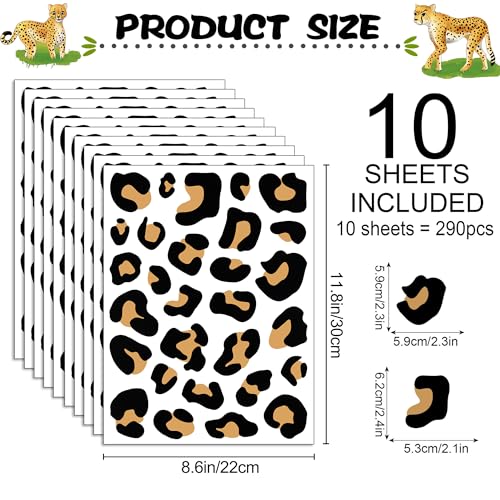 Vinilo Decorativo Leopardo 10 Hojas 22x30 cm Removible miniatura 2