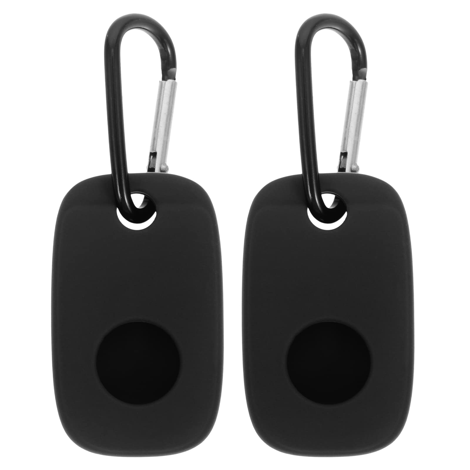UKCOCOTile Pro Keyring 2Pcs Black: Tile Pro Holder Protective Case - Silicone Tile Pro Scratch Resistant Cover with Carabiner Applicable to Tile Mate Pro