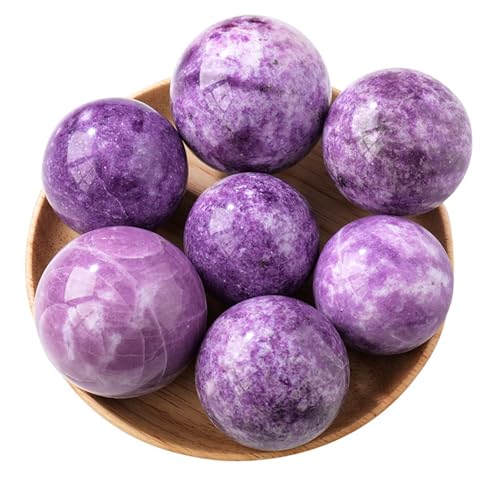 Pierre de lépidolite violette en sphère de 50mm, le cadeau d'astrologie idéal - 5