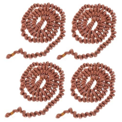 VILLCASE Quality Plastic Doll Wigs 4pcs Lifelike Simulated Hair Wigs for Doll DIY Craft