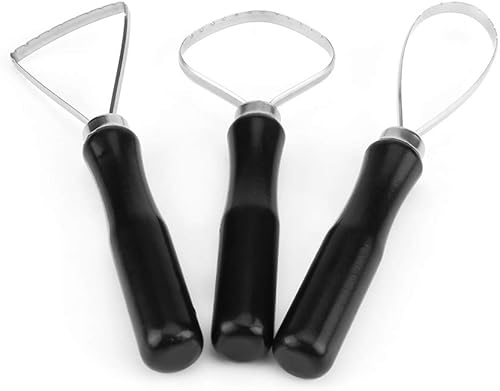 Miniatura 6 de Hilitand Herramienta de cerámica grande del lazo de cerámica de las herramientas de escultura de la arcilla de 3pcs con el alambre plano de acero