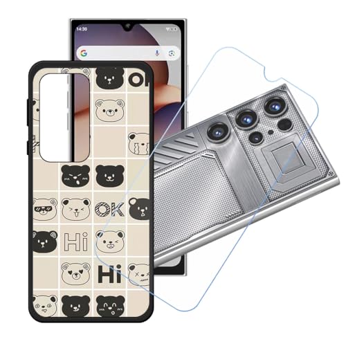 �pGUYAHANYER�P�[�X �K�p���� Oukitel C61 GT + �����K���X�X�N���[���ی�t�B���� �A���ȃ\�t�g�V���R���P�[�X�ی�TPU�J�o�[�̃P�[�X�J�o�[�p �K�p���� Oukitel C61 GT (6.88") - LH75