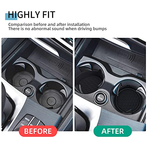 Amooca Car Cup Coaster Universal Automotive Waterproof Non-Slip Cup Holders Sift-Proof Spill Holder Car Interior Accessories 4 Pack Black #TOP3