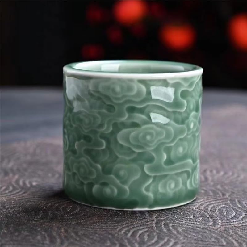 Ceramic Espresso Cups Set of 2-3oz Demitasse Cups for Coffee & Tea, No Handles, Durable & Dishwasher Safe