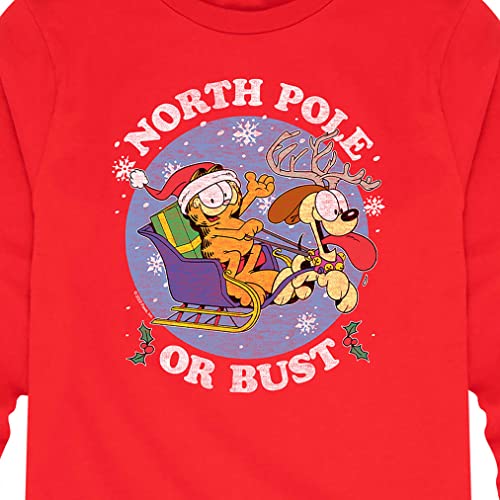 HYBRID APPAREL - Garfield - North Pole Or Bust - Toddler and Youth Long Sleeve Graphic T-Shirt3