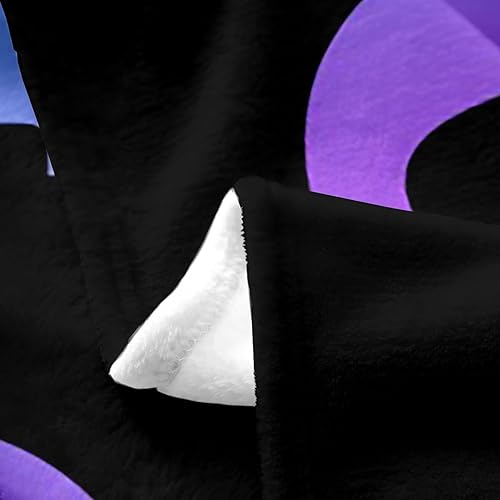 Vista 175 de Manta de cama de arte abstracto Grunge para niños, color verde azulado y naranja, manta de forro polar desordenada con pintura de óxido, manta Multi