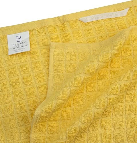 Image of Bumble Kitchen Towels (6 Pack) | 16 inch x 28 inch | 100% Cotton Dish Towels for Kitchen | 380 GSM | Soft, Highly Absorbent & Durable Dish Towels with Hanging Loop | Yellow