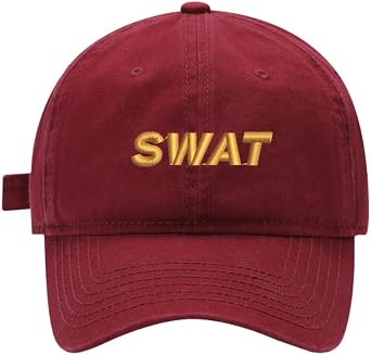 Mens Baseball Caps SWAT Police Officer Embroidered Adjustable Washed Cotton Dad Hat