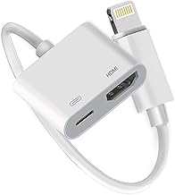 Apple MFi Certified Digital AV Adapter, Lightning to HDMI Converter for iPhone 14 13 12 11 X 8 7 to TV/Projector/Monitor