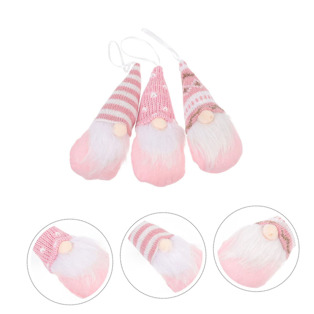 TOPBATHY STK Weihnachtspuppe GNOME Weihnachtsschmuck Weihnachtszwerge Dekorationen Weihnachtsblume Weihnachtsgesichtslose Plüsch Weihnachtsschmuck Wichtelanhänger Rosa Stoff