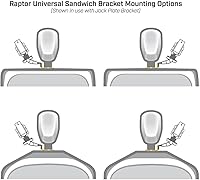 Vista 5 de Minn Kota 1810389 Raptor - Adaptador universal para sándwich, color blanco