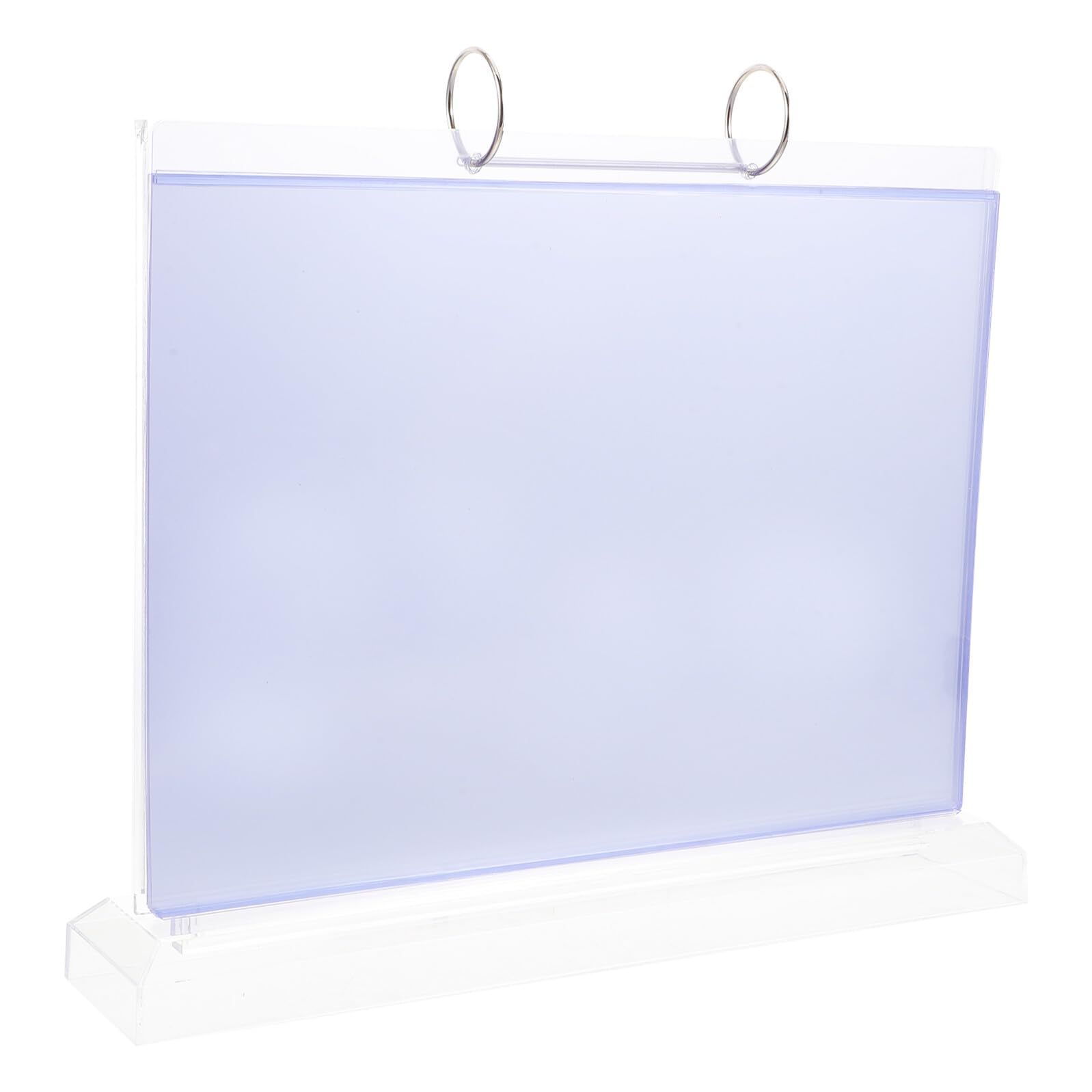 Expositor de Menú Horizontal Transparente A6 para Sobremesa Portamenús de Plástico Desmontable 6 Fundas Dobles Soporte Estable para Restaurantes y Negocios