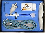 Umfangreiches Zubehör! AIRBRUSH PISTOLE f. Airbrush Kompressor : SET - Sandstrahlpistole Sandy I inklusive Strahlgut und Atemschutz - OPTIMALE Airbrush Set Ergänzung