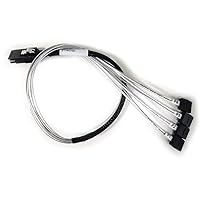 Vista 6 de ipolex Mini SAS SFF-8087 a 4xSATA Cable de conexión frontal interno, compatible con controladores RAID, HBA, servidores y sistemas