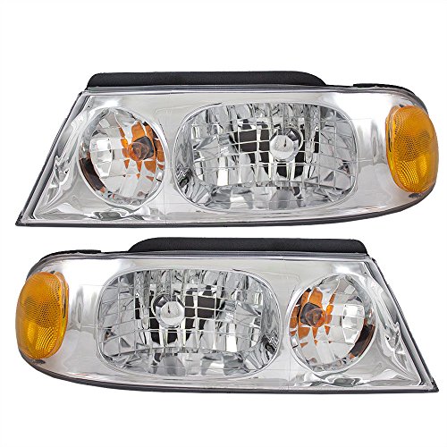 Holiday Rambler Vacationer 2002-2005 RV Motorhome Pair (Left & Right) Replacement Front Headlights with Bulbs