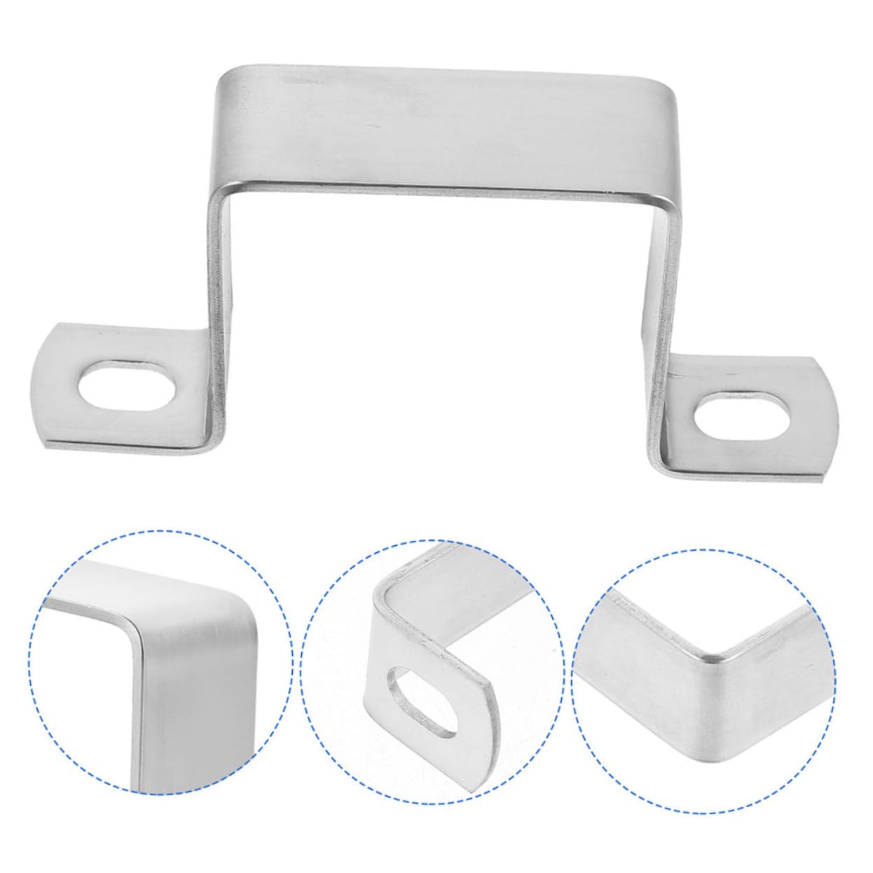 OSALADI Pièces Boucle Tube Carré Collier De Serrage En Forme De u Collier De Serrage Pour Tube Carré Clip De De Tension Tu Parenthèse Serrer Porte-clips Silver Acier Inoxydable 304