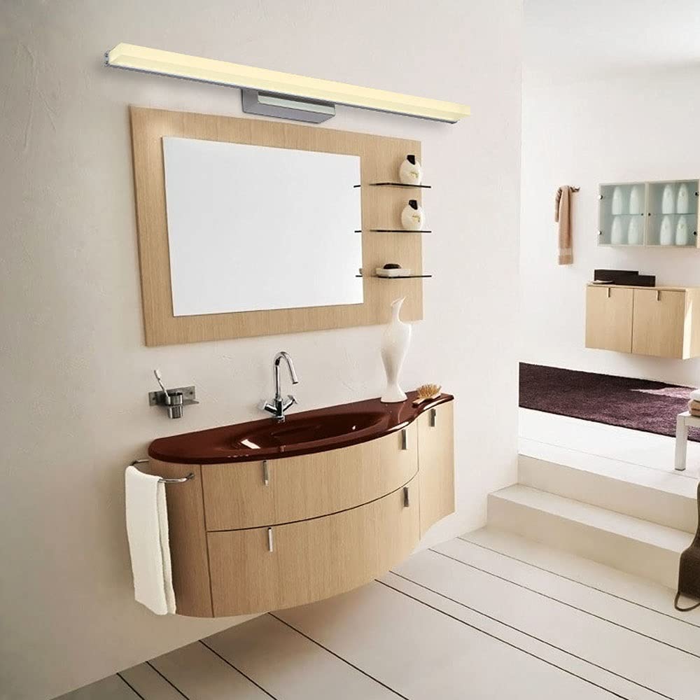 LED-Badezimmerspiegelleuchte 80 cm, 16 W, 1280 lm, modernes, warmes Weiß (3000 K), Wandleuchte für Waschtischunterschränke