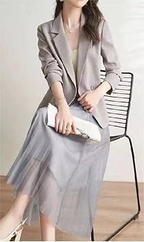 Amazon.co.jp: スカートスーツ セットアップ レディース ロング