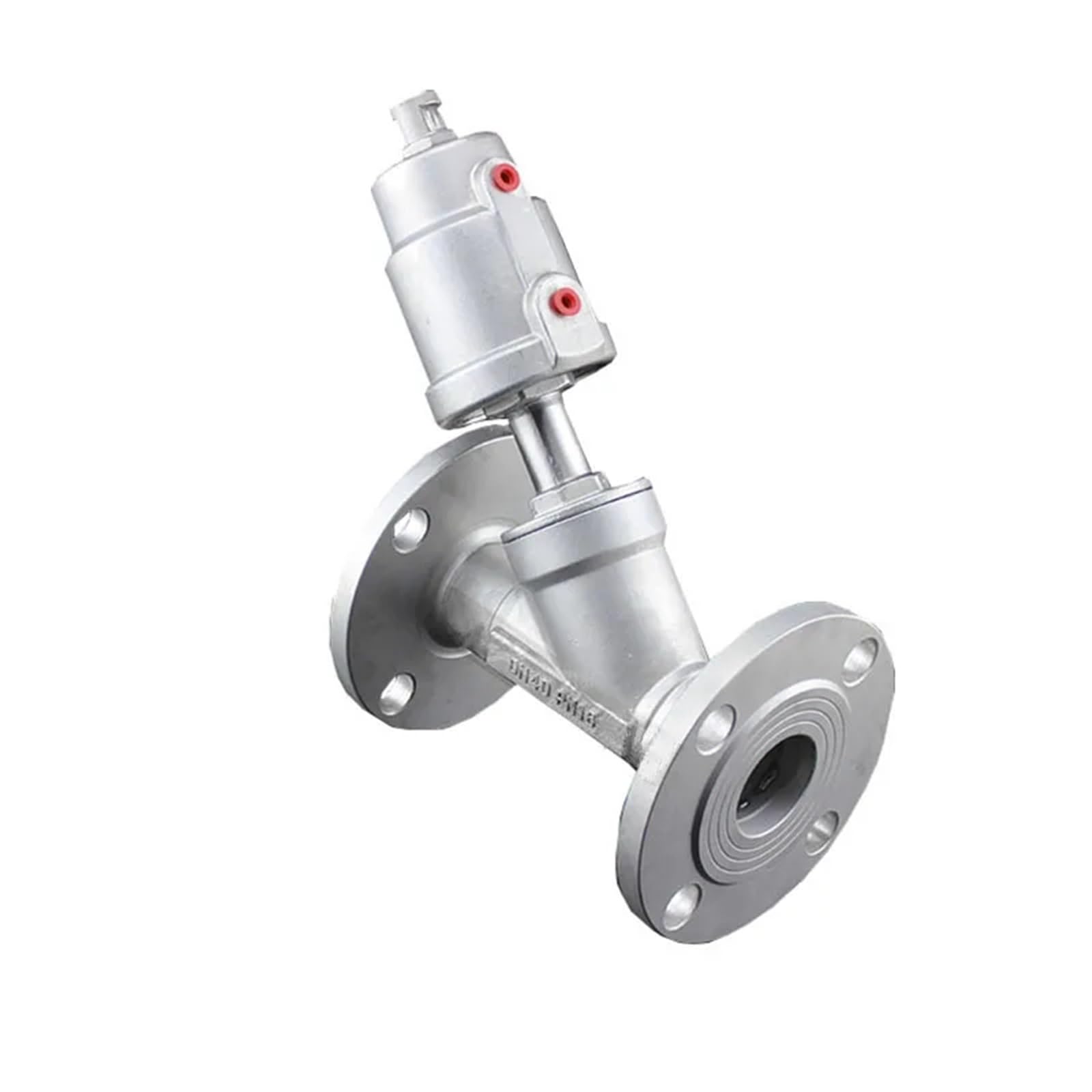 NYRXRYTCA DN40 Stainless Steel Flanged Pneumatic Angle Seat Valve(Normally Open,Single Acting)