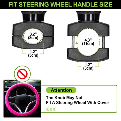 Spurtar Steering Wheel Knob, Universal Car Suicide Knob Power Handle Spinner Fit For Steering Wheel, Cars, Semi Truck, Forklifts, Tractors, Boat, And Golf Cart – Black #TOP2