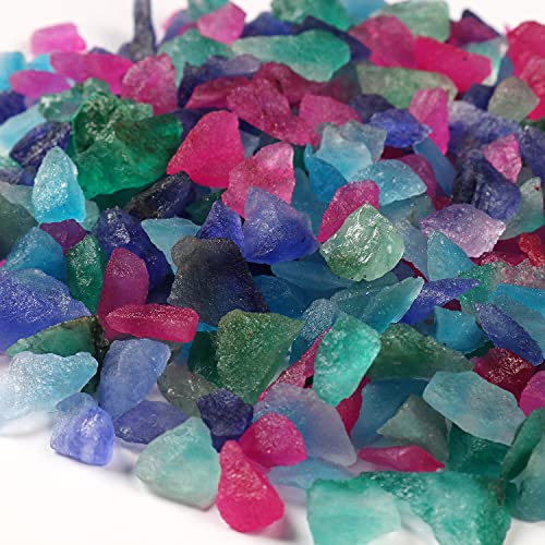 200.00 Ct. Natural Ruby,Emerald,Sapphire Small Rough Chips Crushed Stone Healing