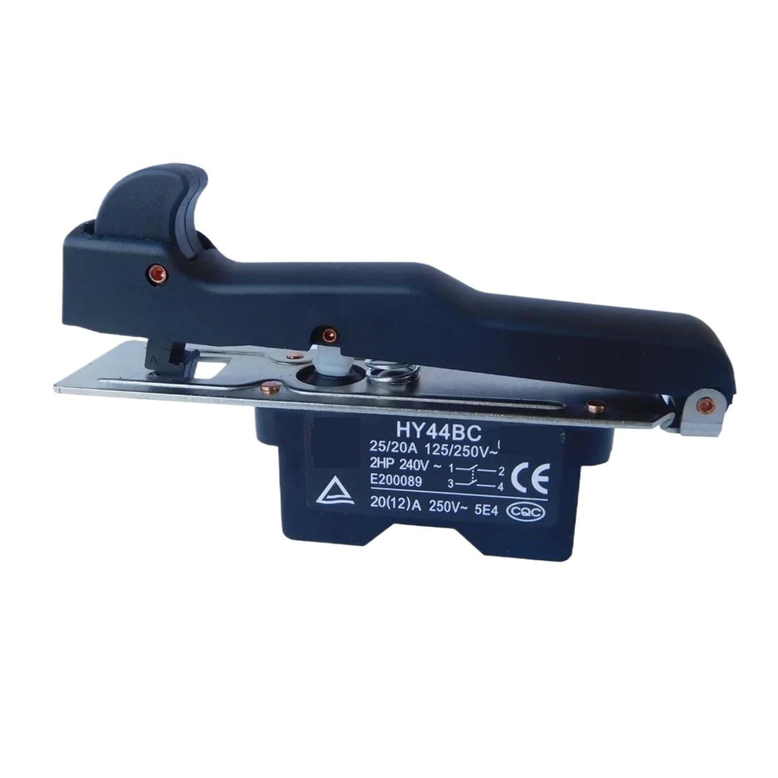 Interruptor de botón pulsador eléctrico de bloqueo de 2HP, HY44BC 125/250V 25/20A, for herramientas de gatillo de máquina rectificadora grande