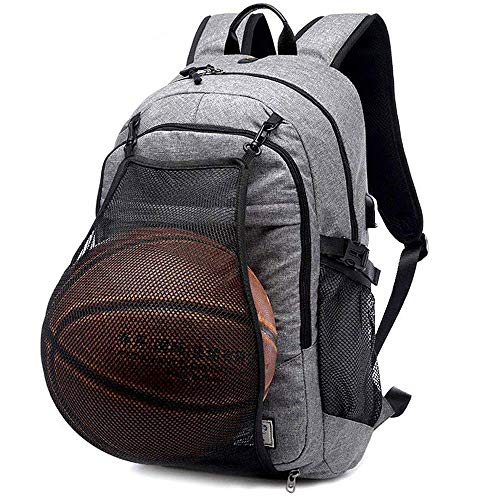Flash Deals - 80% OFF Basketball Laptop Backpack for Men Boy USB Travel School 15.6 inch Computer Bag