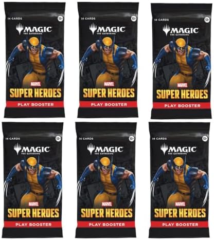 Magic: The Gathering Marvel Super Heroes Play Booster Pack Lot - 6 Packs image 2