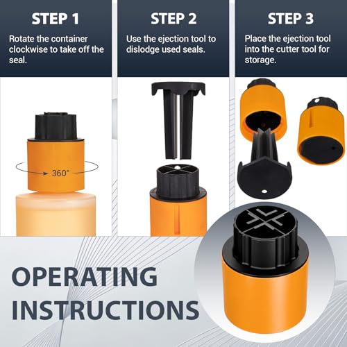 Image of Remerry 2 Pcs Chemical Jug Seal Cutter, Eas Cut Seal Remover Opener, Orange