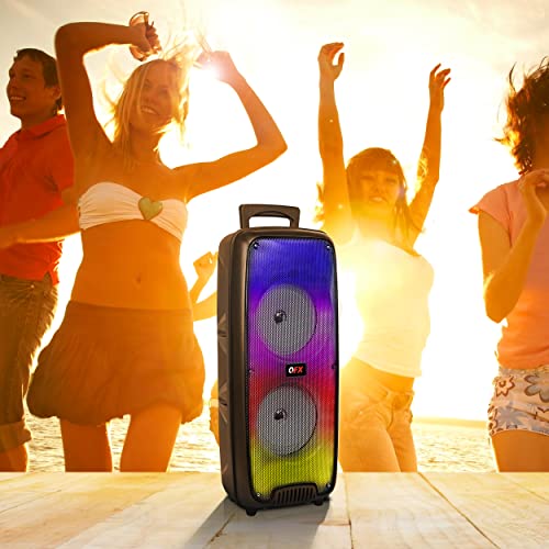 Qfx Lms-66 Tws Bluetooth Rechargeable Portable Speaker With Dual 6.5" Speakers, Edr Communication, And Liquid Motion Party Lights #TOP7