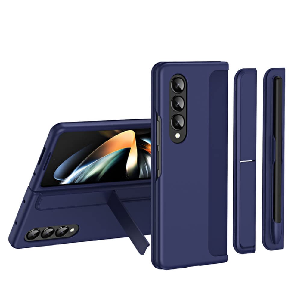Coque Rigide Samsung Z Fold 3 Haute Protection avec Support Bleu - 7
