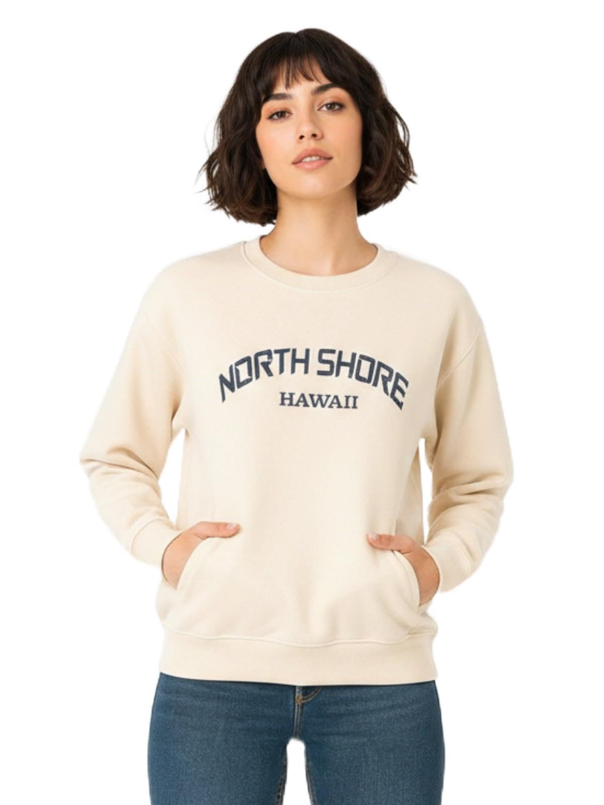 the start-up fashion & accessories STARTUP Woman Sweatshirt For Winter, Casual Winters Wear Fleece Pullover With Round Neck & Full Sleeves, Stylish Printed Sweat shirt, Aesthetic Streetwear, Everday Comfort-picture-31