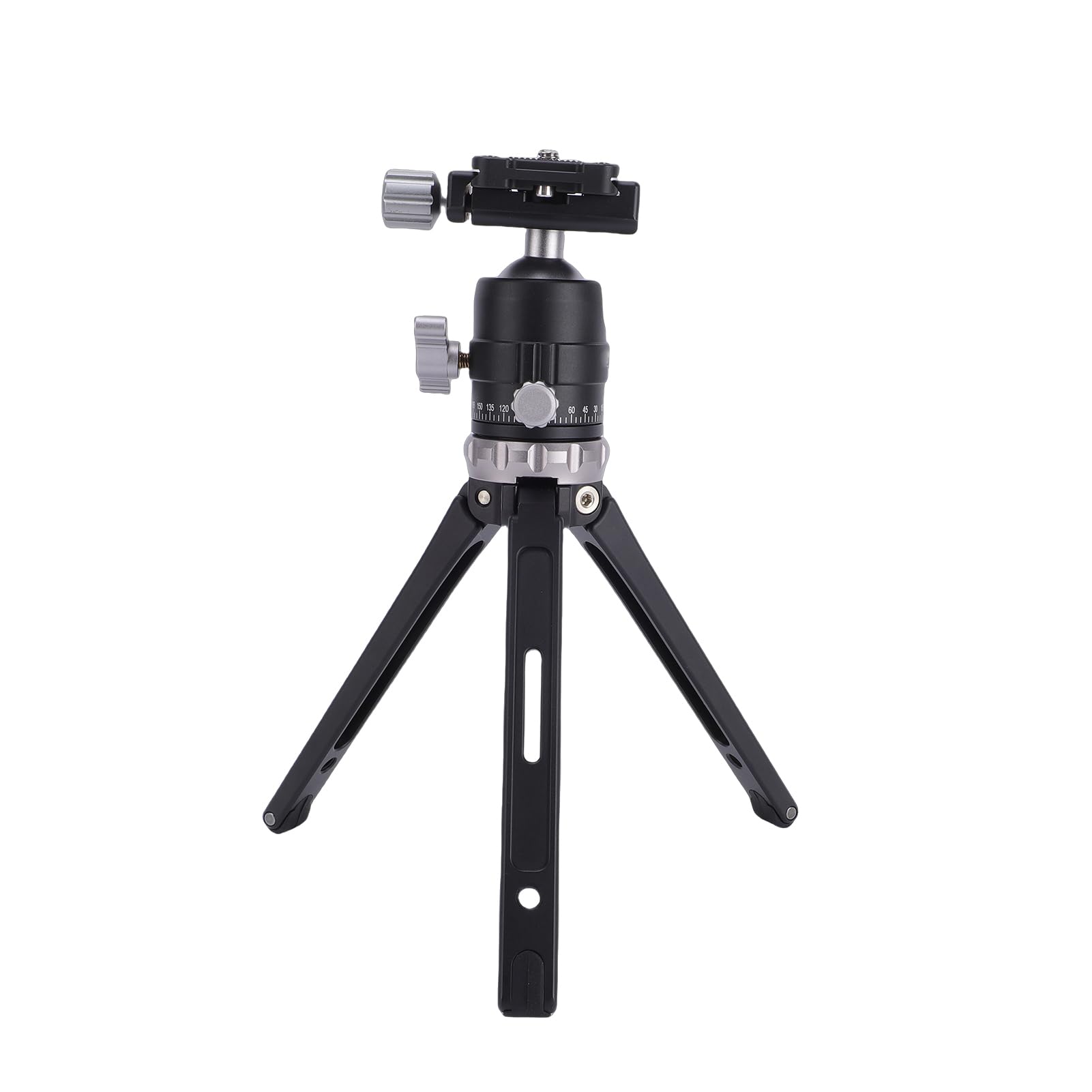Annadue Statyw Stołowy z głowicą kulową Wytrzymały i Elastyczny do Makrofotografii - Aluminiowe Nogi CNC, Obrotowa Podstawa 360° - do Makrofotografii i zdjęć Poklatkowych (GRAY)