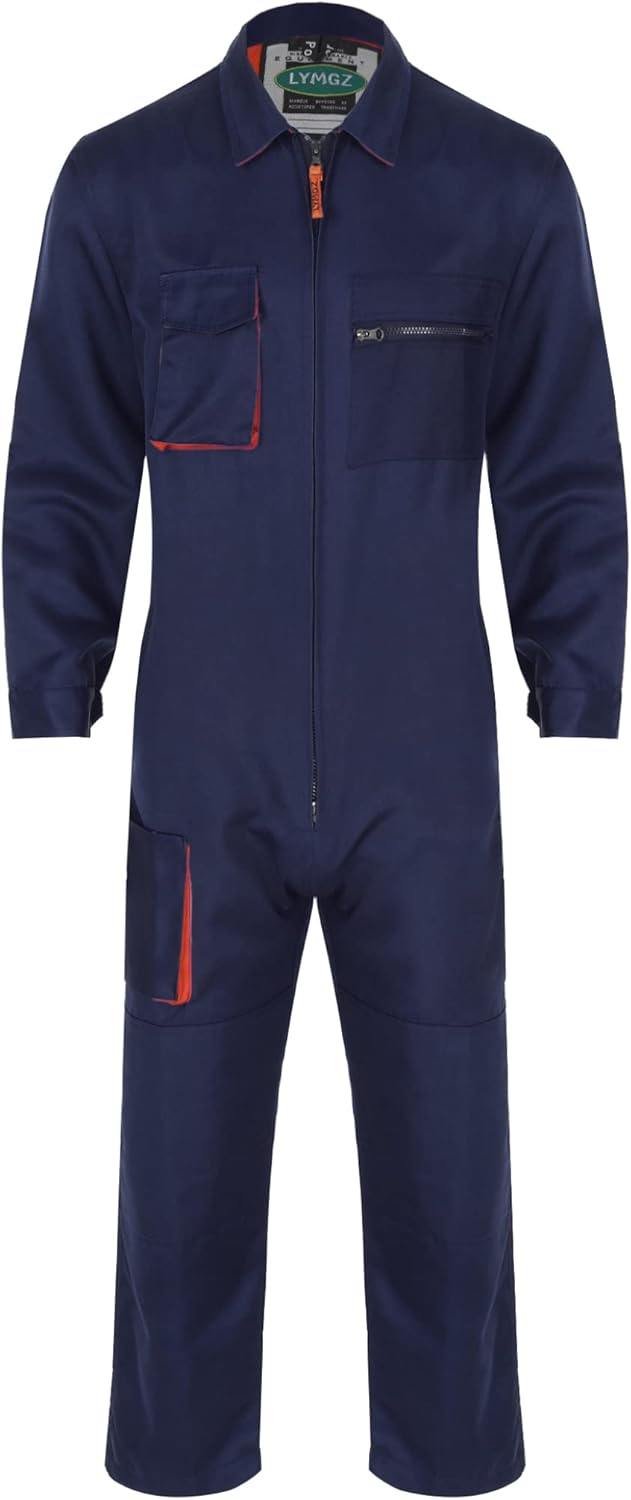 Shinsto Men's Dustproof Workwear Long Sleeve Coveralls Work Jumpsuit Mechanic Uniform