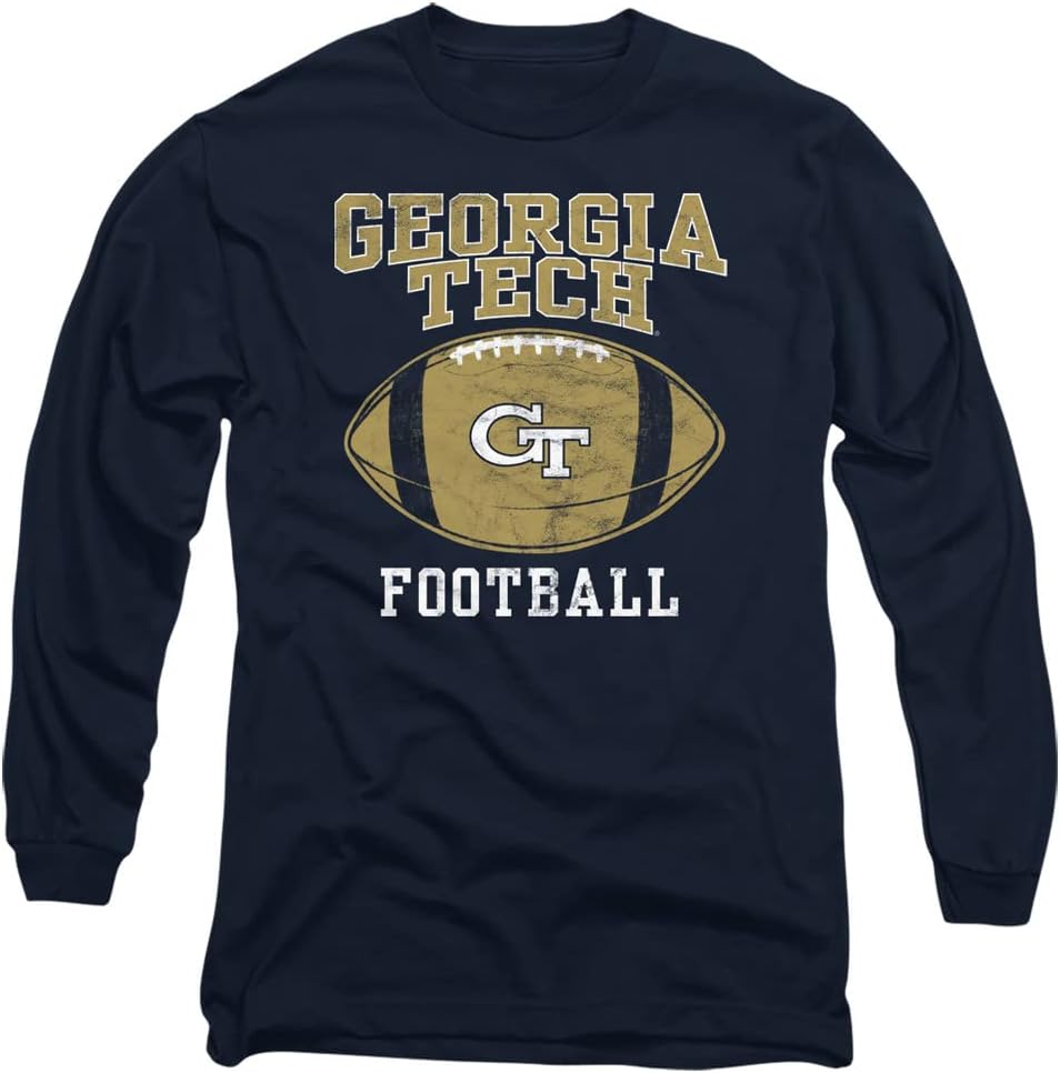 Georgia Tech Official Football Ball Unisex Adult Long-Sleeve T Shirt