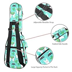 Housse pour ukulélé – Motif alpaga – Rembourrage épais en éponge de 10 mm – 53,3 cm – Avec sangles réglables pour… - Les Beatles, Paul McCartney, John Lennon, RIngo Starr, George Harrison Housse pour ukulélé - Motif alpaga - Rembourrage épais en éponge de 10 mm - 53,3 cm - Avec sangles réglables pour… – Image 3