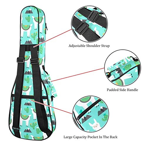 Housse pour ukulélé – Motif alpaga – Rembourrage épais en éponge de 10 mm – 53,3 cm – Avec sangles réglables pour… - Les Beatles, Paul McCartney, John Lennon, RIngo Starr, George Harrison Housse pour ukulélé - Motif alpaga - Rembourrage épais en éponge de 10 mm - 53,3 cm - Avec sangles réglables pour… – Image 4