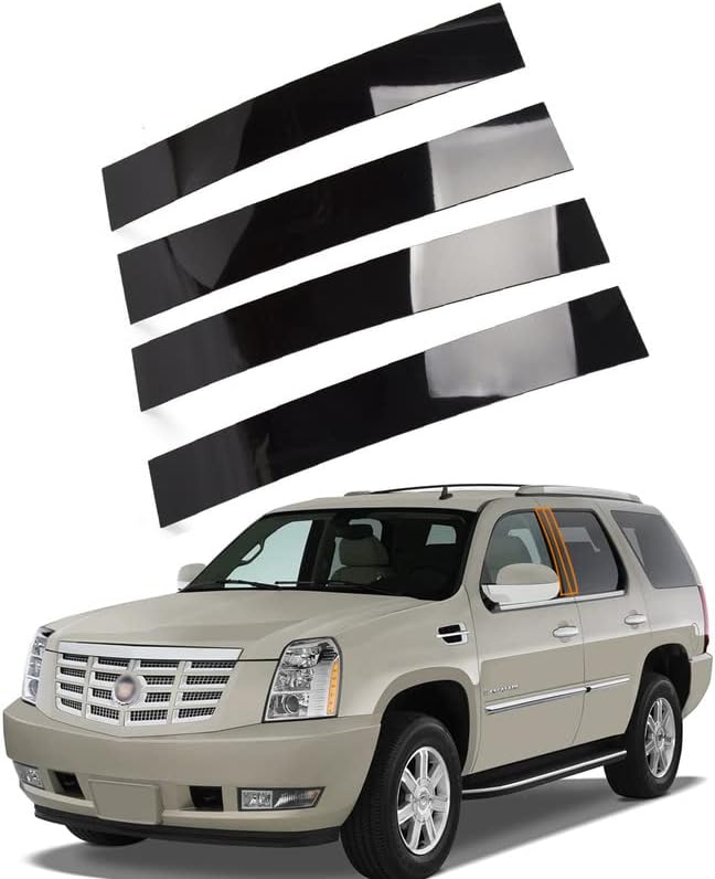 Window Pillar Post Trim Compatible with 2007-2014 Cadillac Escalade ESV/EXT B-Pillar Posts Door Window Trim Cover Kit