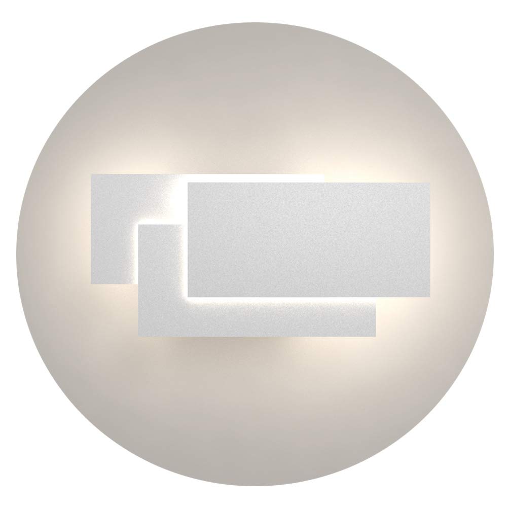 Klighten Applique da Parete Interni 24W Moderno Lampade da Parete IP20 Bianco neutro 4000~4500K Applique Interni Decorativa per Soggiorno, Camera da letto, Corridoio, Scale