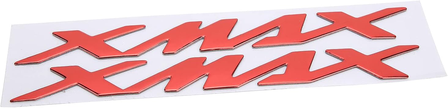 3D Emblem Decal Sticker for YAMAHA X-MAX XMAX 125 250 400, Motorcycle Badge, Red, Flexible Plastic, Pair