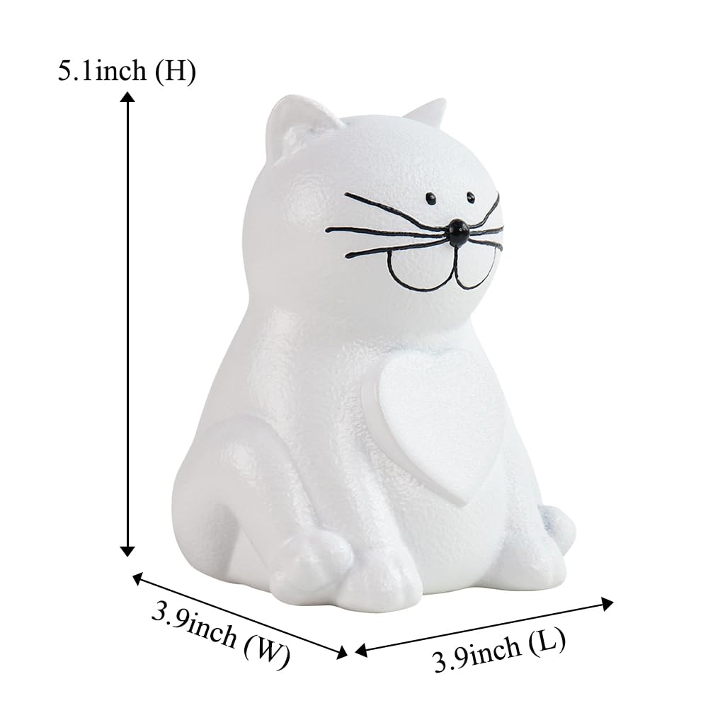 Personalisierte Katze Asche Urns Memorial Statue, dekorative Katze Einäscherung Urns Asche Box für Katzen Andenken Memorial Geschenke, Unterstützung benutzerdefinierten Namen und Daten, 5.1 Zoll groß